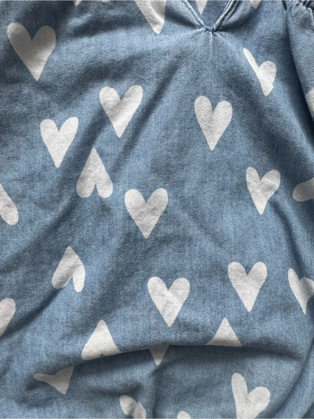Carter's Blue Heart-Print Ruffle-Strap Romper